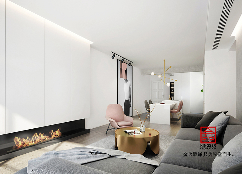 鑫界王府180現(xiàn)代極簡風格裝修效果圖