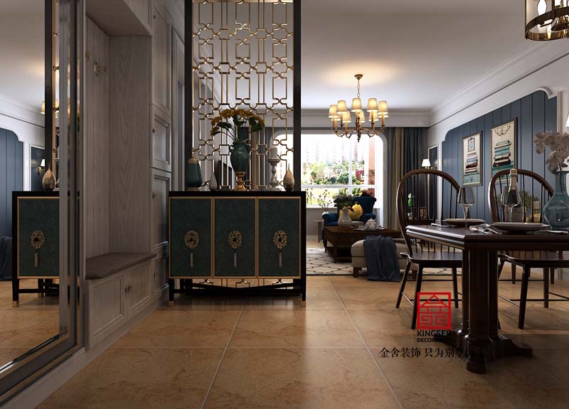 瀚唐二期139平米美式風(fēng)格裝修效果圖