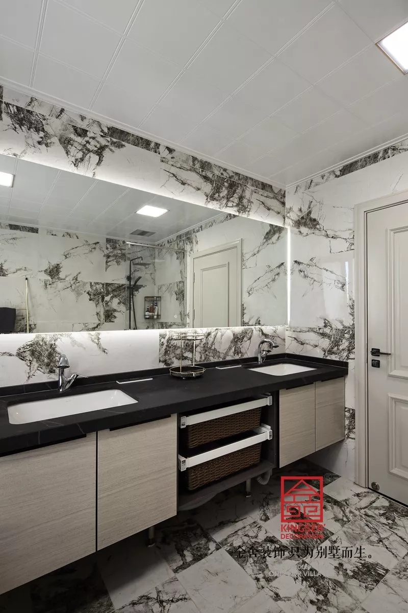 天山九峯210平米輕奢風(fēng)格裝修實景