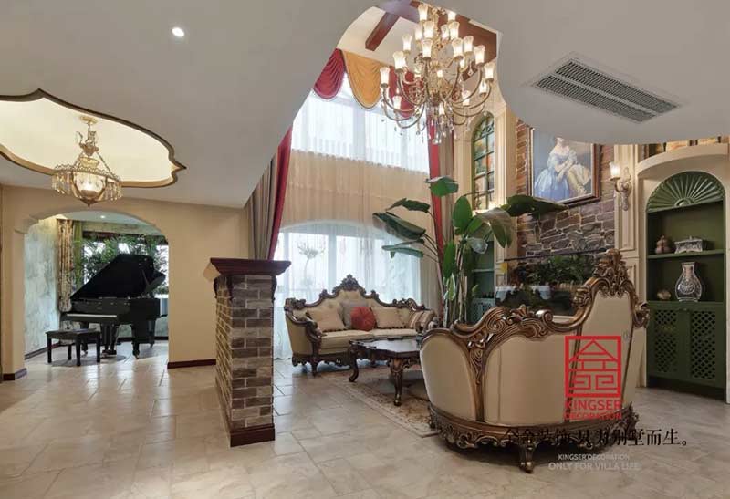 國賓壹號280平米美式風(fēng)格裝修實景