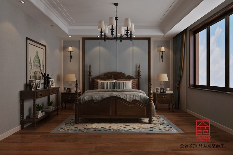 國(guó)賓壹號(hào)158平米美式風(fēng)格裝修效果圖