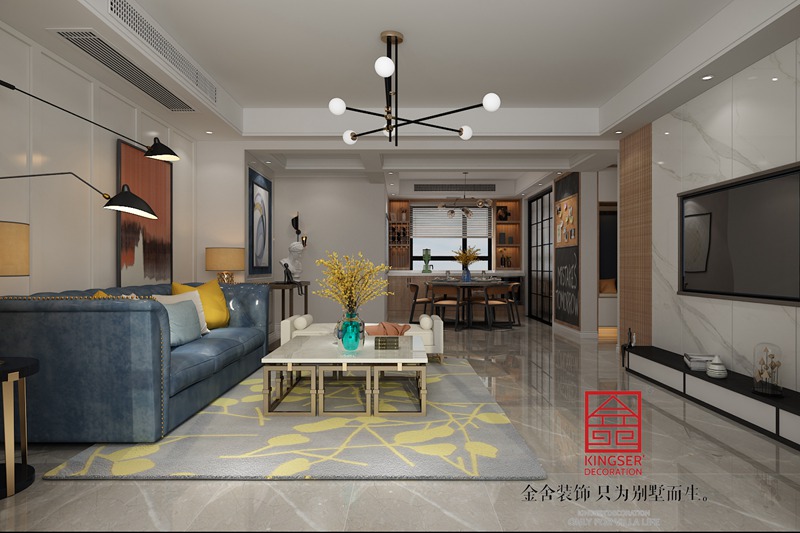 天山國賓壹號(hào)149平米北歐風(fēng)格裝修效果圖