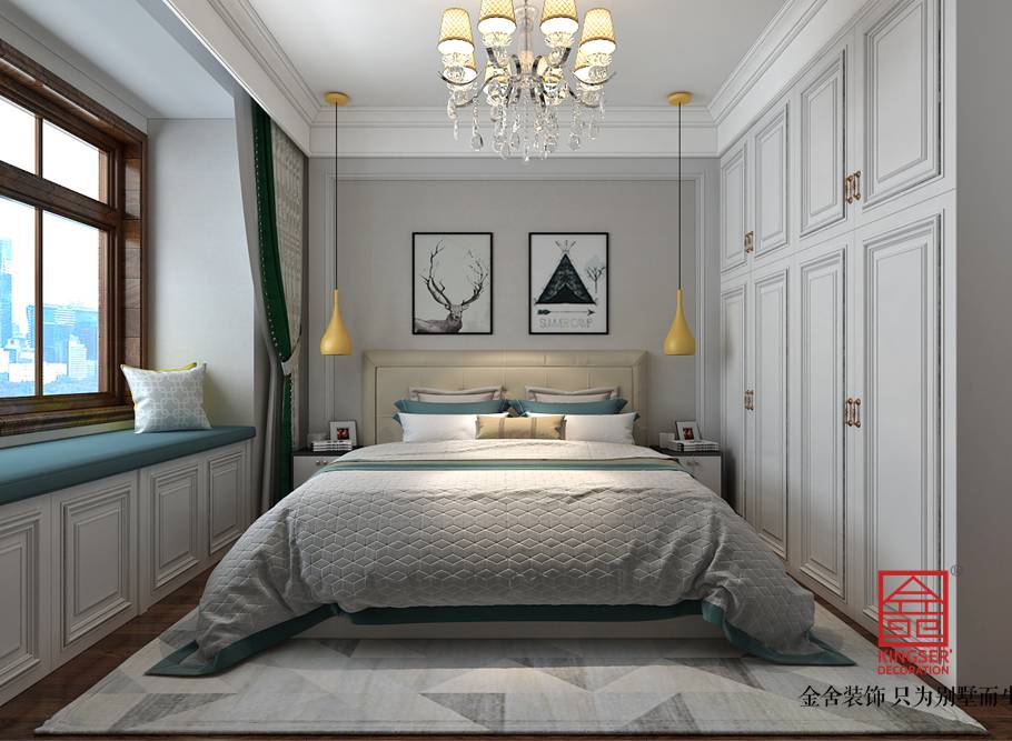 國賓壹號139平米美式裝修案例