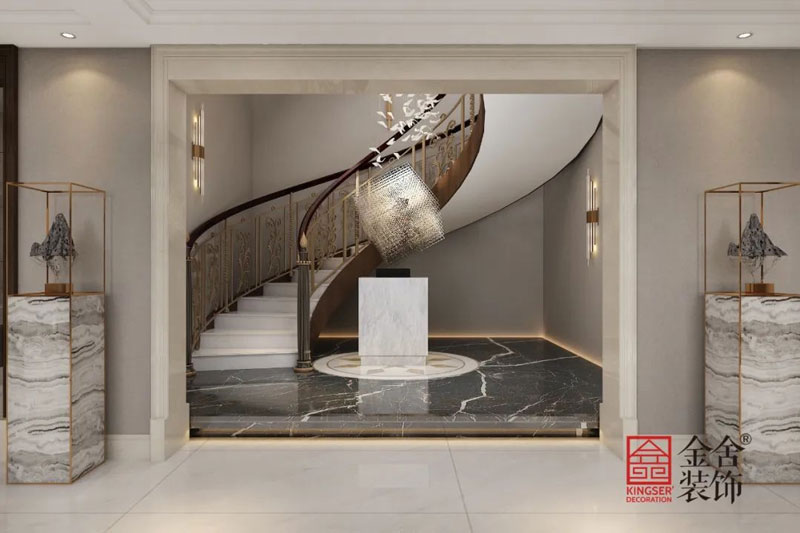 西山林語1400㎡新中式別墅裝修實(shí)景