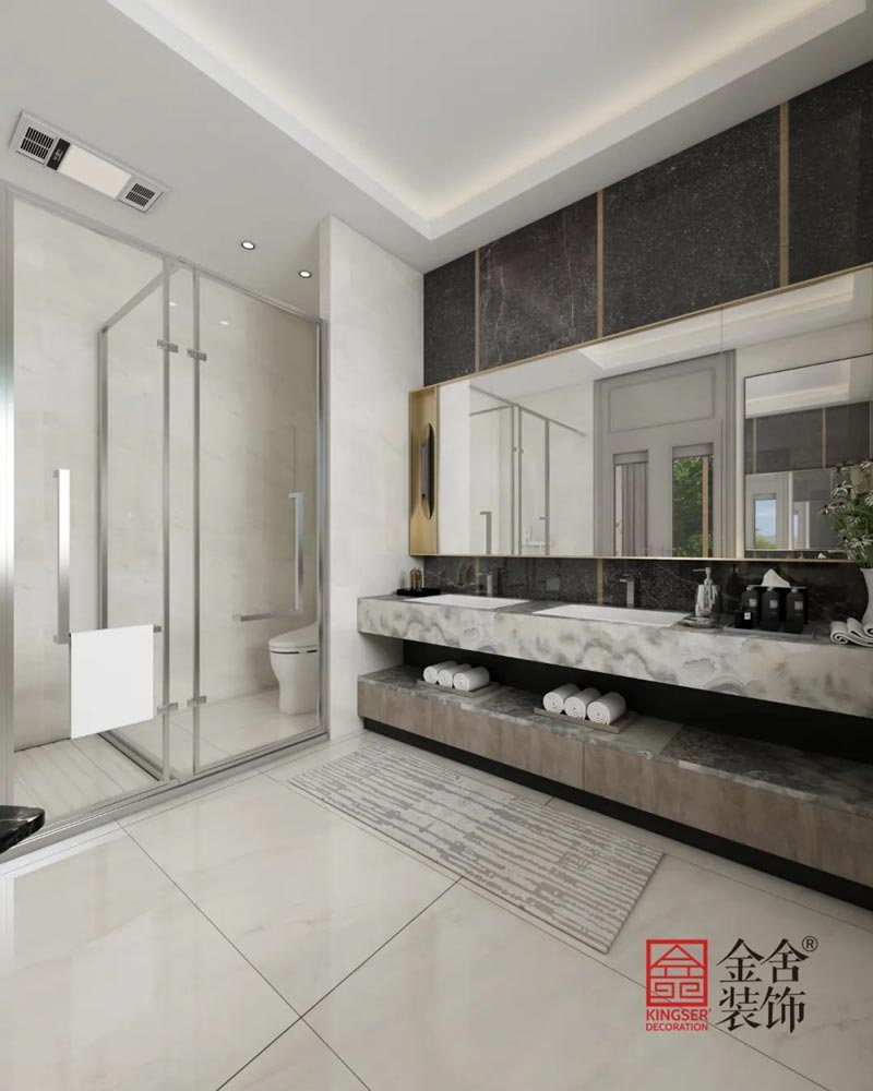 西山林語1400㎡新中式別墅裝修實(shí)景