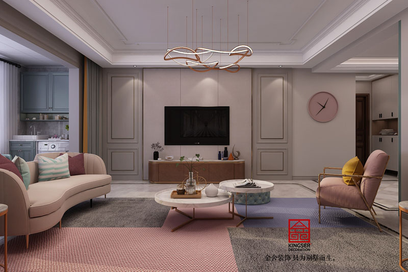 國賓壹號158平米美式風(fēng)格裝修效果圖