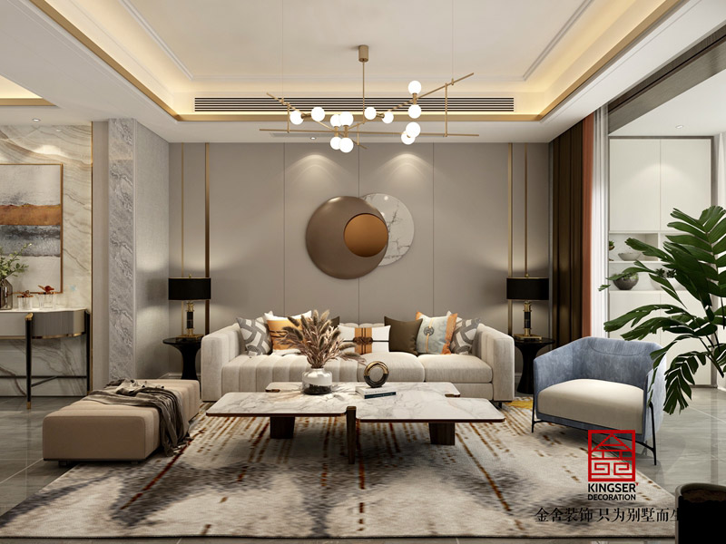 融創(chuàng)中心輕奢風格客廳效果圖