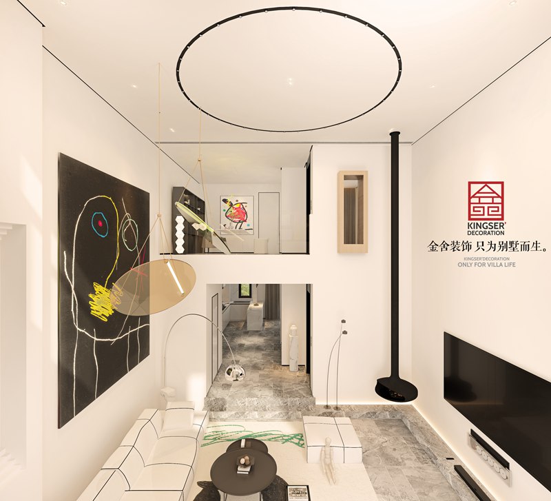 榮盛御府440平米現(xiàn)代風格別墅裝修設計