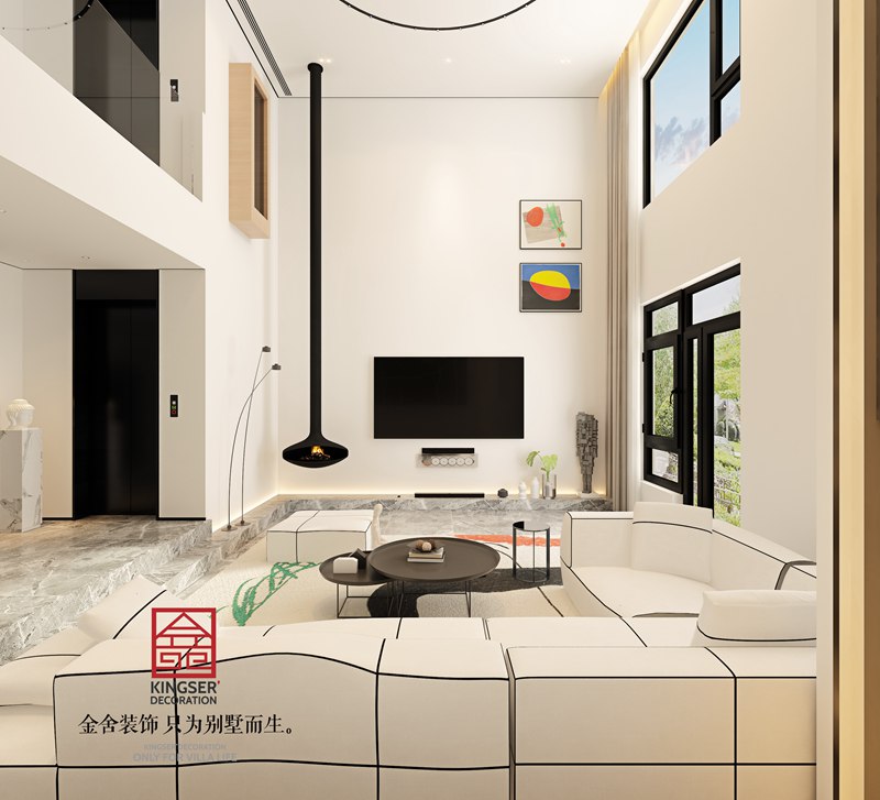 榮盛御府440平米現(xiàn)代風格別墅裝修設計