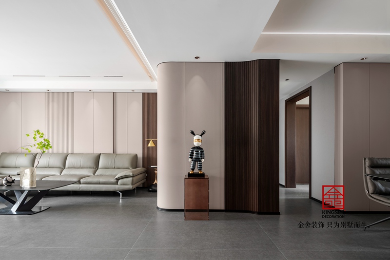 中冶德賢華府現(xiàn)代輕奢裝修玄關(guān)實景圖