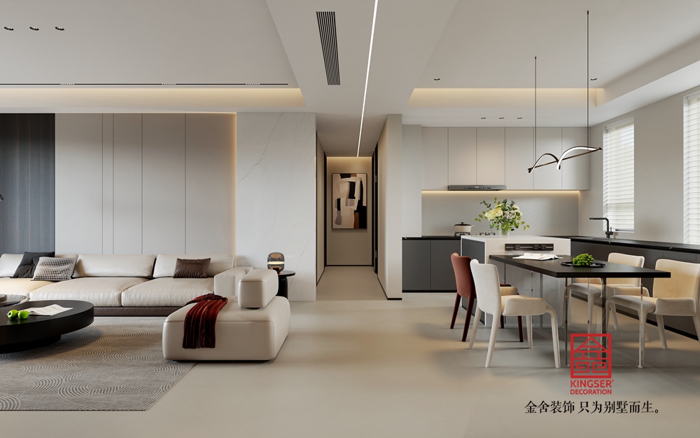 榮盛御府187平米意式風(fēng)格裝修-客廳